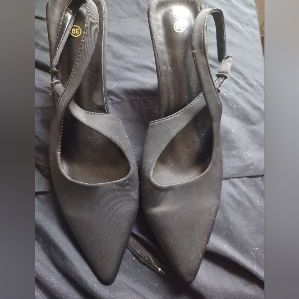 Elegant Black Women's Slingback Heels